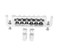 Tomotato Guitar Roller Bridge, High Stability Sturdy Metal Electric Guitar Roller Saddle Bridge with Roller String Retainer for Electric Guitar Replacement and Upgrade