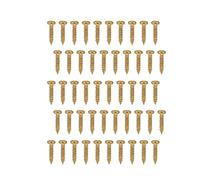 Tomotato Guitar Tuning Peg Screws, Gold-Plated Machine Head Mounting Screws Phillips Head 1.1cm 50 PCS Iron Metal Hardware for Electric Acoustic Bass Guitar Repair