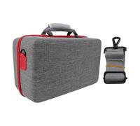 Tomotato Hard Shell Travel Case for PS5 SLIM, Large Capacity Shockproof EVA Protective Bag Adjustable Shoulder Strap Two-Tier Storage Durable Nylon for Game Co (Gray)