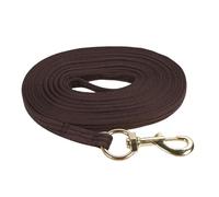 Tomotato Horse Training Rope, 8.2m Soft Comfortable Grip Equestrian Control Line with Quick Halter Attachment for Performance Training and Daily Use (Brown)