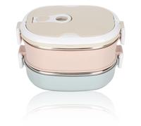 Tomotato Insulated Lunch Box, Thermal Stainless Steel Hot Food Container Leakproof Bento Box 1800ml 2 Layers for School Office Adults Kids