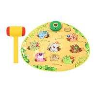 Tomotato Interactive Smack Moles Playmat with Sound, Whack Pounding Game Mat Hand Eye Coordination Training Toy 3 Modes LED Light Portable Foldable Design Durable PVC Material for