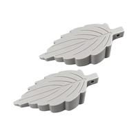 Tomotato Leaf Shaped Door Stopper Non Slip Heavy Duty Wedge TPR (Gray)