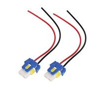 Tomotato LED Socket Wiring Harness, Female Adapter with Wire for Headlights, 2Pcs Industrial ABS Lightweight Compact Design for Cars Boats