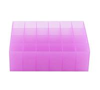 Tomotato Lipstick Holder Display Stand, 24 Grids Makeup Organizer Storage Box for Cosmetics, Durable Material Space Saving Design for Lipsticks and Makeup Tools (Purple)