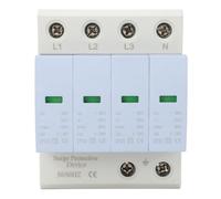 Tomotato Low Voltage Arrester Device 4P 40KA, 35mm Rail Mount Protector AC385V, Overcurrent Overvoltage Protection, PC Shell, for Home AC Power System Distribution Box