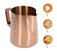 Tomotato Milk Frothing Pitcher, 550ml Stainless Steel Coffee Frothing Cup with Scale, Ergonomic Handle, Anti-Drip Spout for Latte Art, Cappuccino, Coffee Bars, Home Kitchens