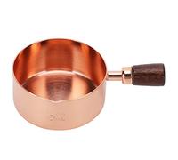 Tomotato Mini Sauce Pan, Stainless Steel Nonstick Butter Warmer with Wooden Handle, 125ml Small Saucepan with Pour Spout for Stove Top, Melting Pot for Home Kitchen, Cooking, Diner, Picnic