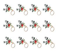 Tomotato Napkin Rings Mushroom Farmhouse Napkins Rings Table Decoration for Weddings Christmas Easter Spring Gatherings 12pcs