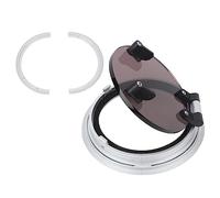 Tomotato Ojo de buey para yate, redondo de 9 pulgadas, de aluminio de grado marino, con apertura hacia adentro, ventana transparente para barco, yate, RV, cabina de barco, compartimento de