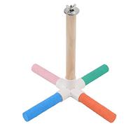 Tomotato Parrot Cage Perch Stick, Wooden Cross Standing Perch with Nuts and Bolts for Bird Cage Accessories, Extra Landing Space for Birds Parrots Parakeets Mandarin Ducks Finches