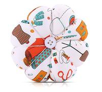 Tomotato Pin Cushion, Pumpkin Pin Cushions Wrist with Elastic Strap Fabric Sewing Needles Pin Cushion for Needlework or DIY Crafts(Type B)
