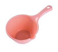 Tomotato Plastic Water Ladle, Bath Dipper Thickened Durable Material, Large Capacity, Easy to Clean and Hang with Handle Hole for Bathing, Kitchen, Showering, Plant Watering (Small Pink)