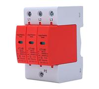 Tomotato Protective Device 3P, AC 385V Lightning Arrester Overvoltage Protector for Electrical Power System Protection