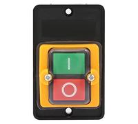 Tomotato Push Button Switch, AC220V 380V 10A ON OFF Pushbutton Switch with NO NC, Self Locking ON and Automatic Reset OFF, for Mechanical Equipment and Textile Machinery