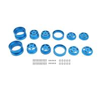 Tomotato RC Wheel Hub Set, 4Pcs Alloy Replacement Hub with Clamping Design for Buggy Frog Grasshopper Wasp Remote Control Car Parts (Blue)