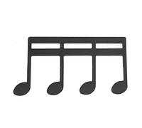 Tomotato Sheet Music Clip, Metal Note Pattern Book Clip Page Holder for Piano Guitar Keyboard Music, Delicate Paper Clip for Notebooks Cookbooks Novels (Black)