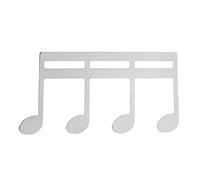 Tomotato Sheet Music Clip, Metal Note Pattern Book Clip Page Holder for Piano Guitar Keyboard Music, Delicate Paper Clip for Notebooks Cookbooks Novels (Silver)