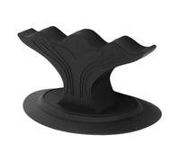 Tomotato Silicone Nail Art Finger Rest, Whale Tail Design Manicure Finger Holder Support Stand with Suction Cup Base for Nail Art Application at Home or Salon (Black)