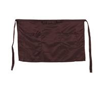 Tomotato Solid Color Waist Apron with 2 Pockets & Bowknot, Unisex Server Waiter Waitress Short Apron, Waterproof Commercial Half Apron for Kitchen, Cafe, Restaurant, Bar (Coffee)
