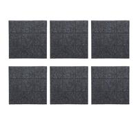 Tomotato Sound Absorption Panel, Small Check Acoustic Soundproof Board, Fire Resistant Sound Absorbing Felt, Polyester Fiber Material, for Recording Studio, Home Theater, Karaoke R (Dark Grey)