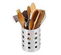 Tomotato Stainless Steel Kitchen Utensil Holder, Countertop Flatware Caddy with Drainer, Cooking Utensil Organizer for Forks, Spoons, Knives & Kitchenware(10 x 13cm)