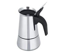 Tomotato Stovetop Espresso Maker, 200ml 4 Cups Portable Stainless Steel Moka Pot, Italian Coffee Maker for Gas, Stovetop, Induction Hob(200ml)