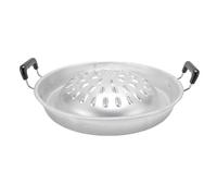 Tomotato Thai BBQ Grill Pan 2 in 1 Non Stick Hot Pot Pan, Aluminum Charcoal Grill Pan with Even Heating for Indoor Outdoor Cooking Family Gathering Barbecue Party (35cm/13.78in Original Color)