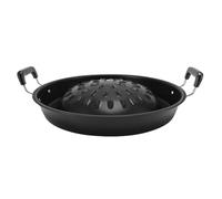 Tomotato Thai BBQ Grill Pan 2 in 1 Non Stick Hot Pot Pan, Aluminum Charcoal Grill Pan with Even Heating for Indoor Outdoor Cooking Family Gathering Barbecue Party (35cm/13.78in Black)