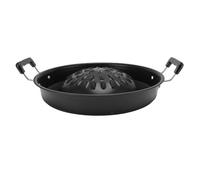 Tomotato Thai BBQ Grill Pan 2 in 1 Non Stick Hot Pot Pan, Aluminum Charcoal Grill Pan with Even Heating for Indoor Outdoor Cooking Family Gathering Barbecue Party (30cm/11.81in Black)