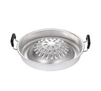 Tomotato Thai BBQ Grill Pan, Mookata Thai Steak Grill Charcoal Pan Aluminum Grill Pan Hot Pot for Gathering Outdoor Picnics (35cm)