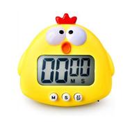 Tomotato Timer Alarm Clock Digital Kitchen Timer, Easy to Use Multifunction Precise Timekeeping Reminder Function Portable Design for Household Cooking Baking Students Study Time M (Yellow)