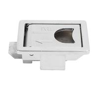 Tomotato Toolbox Handle Latch, Flush Mount Paddle Lock Utility Box Latch 57x42mm Zinc Alloy Chrome Plated for Trailer Caravan Truck RV Vehicles Electrical Cabinet