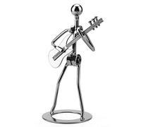 Tomotato Vintage Metal Music Man Figure Performer Musician Player Collectible Figurine Sculpture Statue Iron Art Music Man Figure Ornament Artwork Home Office Decor