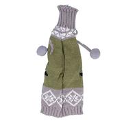 Tomotato Wine Bottle Cover, Knitted Wine Bottle Bag Sleeve Decoration for Christmas Wedding Birthday Party, Hand Woven Reusable Washable for Home Bar Office Holiday Table Gift (Grey Green)
