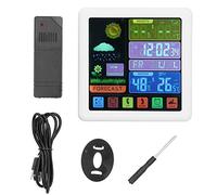 Tomotato Wireless Weather Clock Digital Thermometer Hygrometer with Touch Screen, Integrated Sensor for Wind Speed/Direction Temperature Humidity Rainfall UV Solar Radiation, 100m