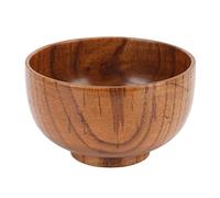 Tomotato Wooden Bowl, 14cm Handmade Natural Wood Soup Bowl, Japanese Style Round Noodle Bowl for Rice Soup Salads Cereals Nachos Chips Dessert Serving, Smooth Surface, Durable Kitchen Tableware