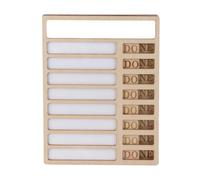 Tomotato Wooden Checklist Board, Reusable Task Planner with Daily Reminder Function, 210x162x10mm Linden Wood Board for Office Home Organization and Kids Adults Routine Management