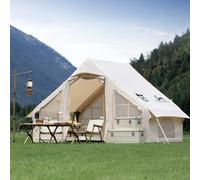 TOMOUNT - Inflatable Glamping Tent for Family Camping for 3-4 People | Quick Setup, Blow up Tent,Waterproof Oxford, Inflatable House for Camping, Family Air Glamping Tent with Pump for Adult