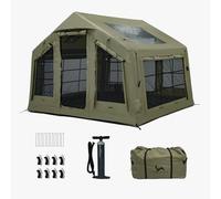 TOMOUNT Summer House for The Garden for 6 Person, Bell Tent With Storage Bag and Air Pump, Hot Tent Inflatable Tent for Camping Outdoor, Hiking