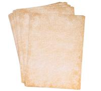 Tomoyuki 70 Sheets Vintage Letter Papers, DIN A4 Old Looking/Vintage Design Craft Certificate Document Paper, Antique Aged Writing Papers Similar to Parchment Paper for Vintage Invites Letters