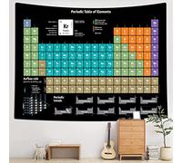 TOMOZ Periodic Table Tapestry, Educational Chemistry Chart Tapestries for Teacher, Students, Periodic Table of Elements Tapestry Wall Hanging for Classroom Bedroom Living Room Dorm Decor 40 x 28In