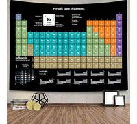 TOMOZ Periodic Table Tapestry, Educational Science Chemistry Chart Tapestries for Teachers, Students, Periodic Table of Elements Wall Tapestry for Classroom Bedroom Living Room Dorm Decor 60 x 51Inch