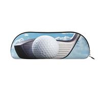 TOMPPY Golf Club Printed Pencil Case Stand Up Pencil Pouch Small Pencil Holder Case Stationery Organizer Makeup Bag with Zipper Closure