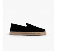 Toms Alonso Loafer Rope Mens Espadrille Black Suede - Size UK 8