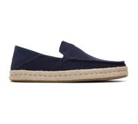 TOMS Men's Alonso Loafer Rope Flat, Navy Heritage Canvas/Suede, 8.5 UK