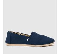 TOMS alp recycled cotton vegan flat shoes in navy UK 4 (EU 36½)