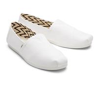 Toms Alpargata White Mens trainers 10017679 in a Plain Canvas in Size 8