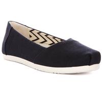 Toms Alpargata Ballet Canvas Espadrilles Slip On Womens Flat In Navy UK 3 - 8