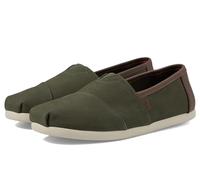 TOMS Men's Alpargata Classic Sneaker, Dark Sage Brushed Twill/Tan Synthetic, 12 UK